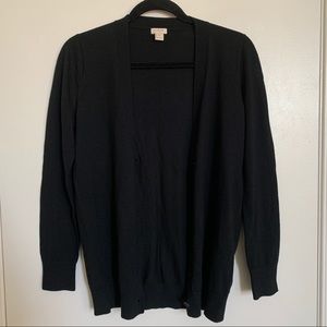 NWOT Merino Wool Black Cardigan
